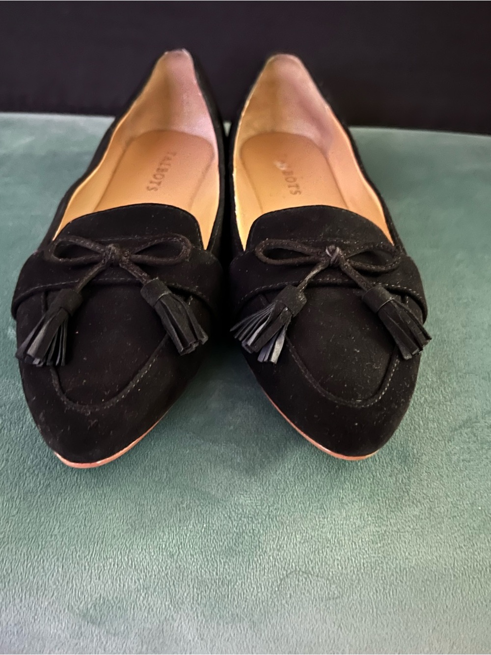 Women’s Talbot’s Black Suede Tassel Loafers